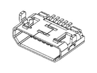 Usb-Stik Bøsning Molex Mol Micro Solutions Retvinklet 1051640001-1300 Molex Indhold: 1300 Stk