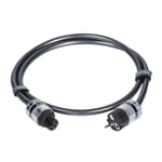 Norstone - Câble d'alimentation - Black Pear - 1 x prise d'alimentation type Schuko / 1 x connecteur à 3 pôles IEC-C15 - Fiches en cuivre pur plaqué Rhodium Rh45