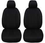 Housses de siège sur Mesure pour sièges Auto compatibles avec Ford Transit 7 2014 conducteur et Passager Housse de siège FB : N304 (Noir)