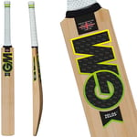 Gunn & Moore Zelos Narrow Coaching Batte de Cricket Unisexe, Vert/Jaune/Blanc/Noir, SH