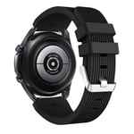 Samsung Galaxy Watch 3 45mm - Silikon armband 22mm Passar handled omkrets 135-235mm Svart