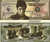 Novelty Dollar Scarface Al Pacino Tony Montana Dollar Bills X 2