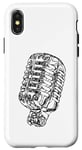 Coque pour iPhone X/XS Classic Retro Vocal Microphone Vintage