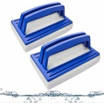 Debuns - Bleu)Brosses Éponge De Piscine 2 Pcs Brosse De Piscine En Plastique Eponge Piscine Ligne D'Eau Brosse Piscine Nettoyage Brosse Éponge Ligne