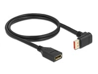 DELOCK – DisplayPort extension cable male 90° downwards angled to female 8K 60 Hz 1 m (87087)