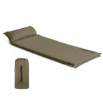 Naturehike Matelas Isolant Auto-gonflant avec Oreiller, Double Matelas Isolant combinable, Ultra léger, Confortable, pour l'extérieur, Le Camping, Les Voyages, 6 cm de Haut (Vert armée)