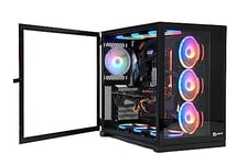 Talius Boîtier Gaming PC Zeus/Chronos Black. Fenêtre en Verre trempé Avant et Porte latérale. Structure modulaire Double caméra. USB 3.0