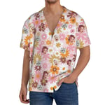 Chemises Hawaïennes Pour Hommes Personnalisées Collection De Motifs De Jardin De Printemps Vol 01 1 Estivale À Manches Courtes Avec Photo De Votre Animal Compagnie, De Votre Bébé Ou Sur La Plage Cuba