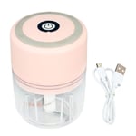 Electric Garlic Chopper Mini Grinder 250ml Cordless Mincer For Cooking Pink