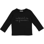 Chemise enfant Interdit De Me Gronder  T-shirt noir