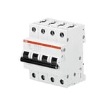 Interrupteur automatique S204-D40, 4P, courbe de type D, 40 A, capacité de coupe maximale de 6 kA à 400 VAC (Référence : ABB 2CDS254001R0401)