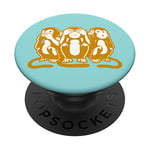 Speak See Hear No Evil Monkeys PopSockets PopGrip: Swappable Grip for Phones & Tablets