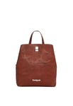 Desigual Accessoires PU Backpack, Mini Sac à Dos en polyuréthane Femmes, Marron, Einheitsgröße