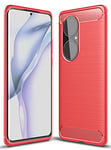 Hülle® Firmness and Flexibility Case Compatible for Huawei P50 Pro(Red)