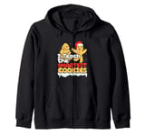 Christmas Gingerbread Teacher I Teach The Smartest Cookies Zip Hoodie