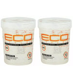 2x ECO Style Professional Styling Gel Krystal Maximum Hold Alcohol Free 32oz 