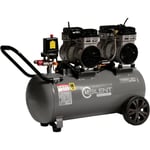 Lacme - Compresseur d'air électrique à pistons sans huile silencieux 50 litres 2 x 1,3 cv - Silent 16/50 sh