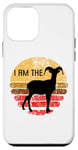 Coque pour iPhone 12 mini I Am The G.O.A.T. Greatest of All Time Vintage Retro Sunset