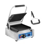 Royal Catering Set kontaktgrill med grillborste - 1800 W Räfflad Timer