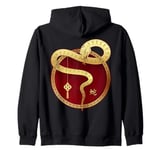 Zen Taiji Lucky Money Red Pocket Snake Year Pj ART ON BACK Zip Hoodie