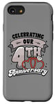 iPhone SE (2020) / 7 / 8 4th Wedding Anniversary Celebrating 4 Years Matching Gift Case