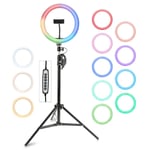 4smarts LoomiPod Selfie Tripod m. RGB Ring Light &amp; Oppbevaringsetui