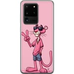 Samsung Galaxy S20 Ultra Genomskinligt Skal Pink Panter Peace