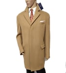 BNWT Ralph Lauren Polo Melton Mens Camel Wool Overcoat Regular Fit 46R RRP £750