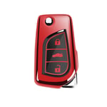 For Toyota Auris Corolla Avensis Verso Yaris Aygo Scion TC IM 2015 2016, New soft TPU Car Remote Key Fob Shell Cover Case