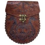 Steampunk medeltida läder midjebältesväska Fanny Pack Höftväska Vintage bältesväska