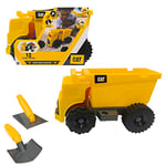 CAT 83374 Dump Truck Sandbox Construction, Set with Sand Accessories, Ages 3