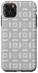 Coque pour iPhone 11 Pro Max Grey Charcoal Circle Lines Rings Nordic Scandi Pattern