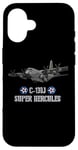 Coque pour iPhone 16 Avion de transport militaire américain C-130J