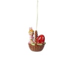 Villeroy & Boch Bunny Tales Ornament in Basket Shape Anna, Porcelain, Coloured