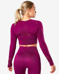 ICIW Dynamic Seamless Long Sleeve Crop Top Mulberry - XS