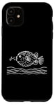 iPhone 11 Line Art Fish & Ichthyologist Amazon Puffer Case