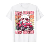 Groovy 6th Grade Back To School Cat Girls First Day School T-Shirt