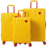 Valise Hello Kitty  Set de 3 valises Rigides DOKI YELLOW