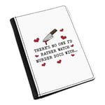 There's No One Rather Watch Murder Doc Passport Holder Cover Valentines Love