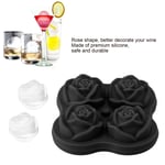 As Rose Ice Cube Tray Novel Silicone 4 Grids 4 Holes Cocktail Ice Cube Molds