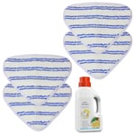 Steam Cleaner Mop Pads for HOOVER AC33 Steam Jet Express S2IN1 SSS1 x 4 + 500ml