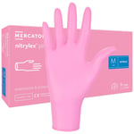 Handskar 100 st - Nitril - Rosa - Medium Rosa