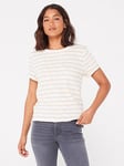 Levi's Margot T-shirt - Captain Stripe Cloud, Natural, Size S, Women