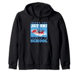 Jet Skiing Born to Jet Ski, Forced to School Student Zip Hoodie