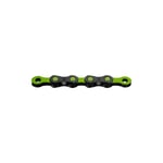 DLC12 Waxed Chain 12V 126 Links Black/Green 525241282 KMC Bike MTB Road