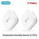 Aqara-Capteur de température intelligent,pression atmosphérique,humidité,environnement,Zigbee,télécommande pour Xiaomi Mi Home Homekit - Type 2 pcs