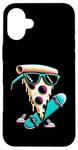 Coque pour iPhone 16 Plus Planche à pizza pour skateboard - Amusant pour les amateurs de pizza