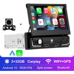 Autoradio ,car Radio Android 7 'ecran retractable 1 Din Android car Multimedia Player carplay gps Navigation Universal Audio Video2+32G +camera