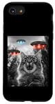 Coque pour iPhone SE (2020) / 7 / 8 Maine Coon Cat Selfie avec Alien OVNI Homme, Femme, Enfant