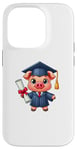 Coque pour iPhone 14 Pro Mini cochon pour remise de diplôme